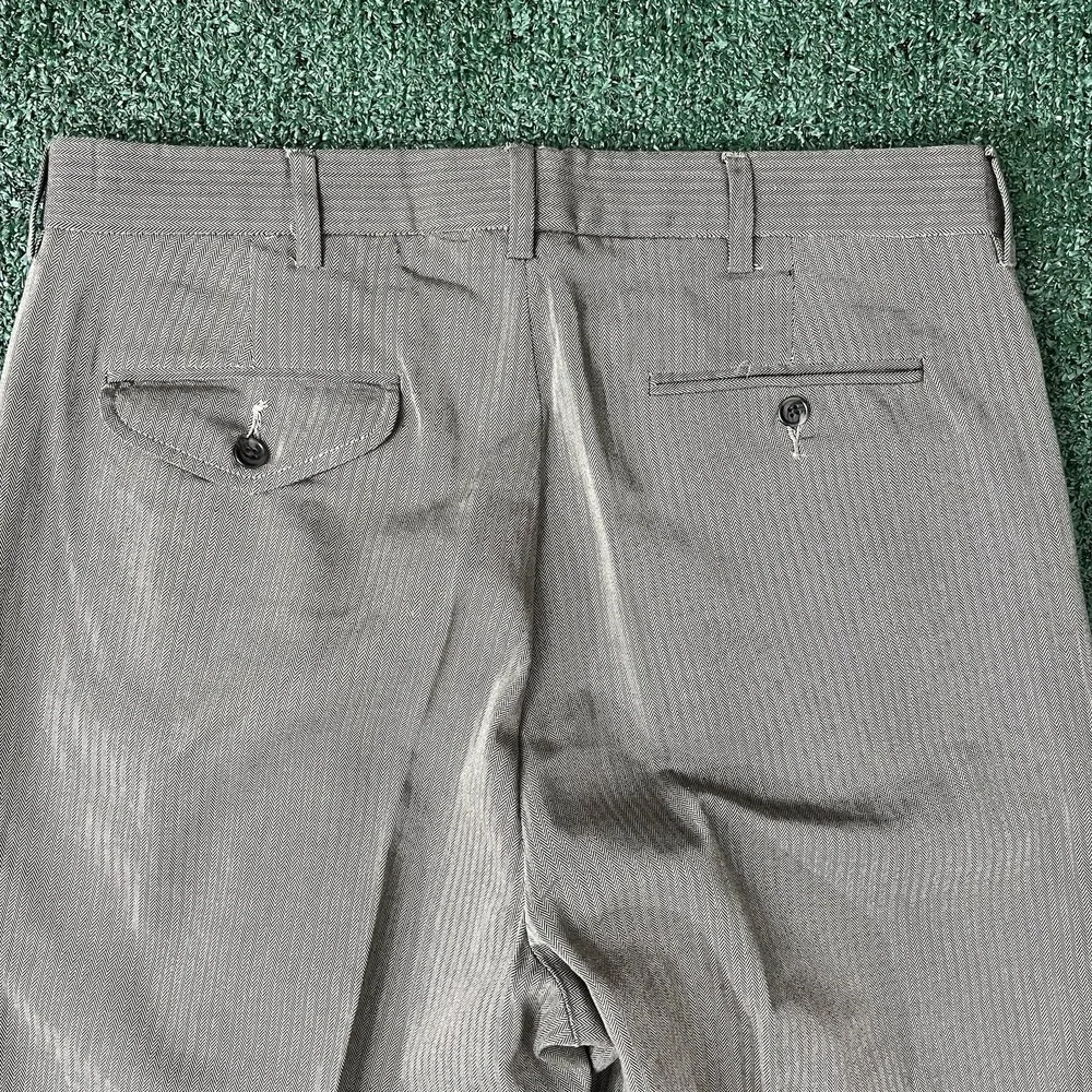 Vintage Polo Ralph Lauren Men's Houndstooth Double Pleated Dress Pants 34x30